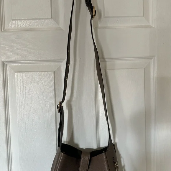 Coach Hadley Crossbody Brown Pebbled Leather Gold/Stone - Picture 6 of 6